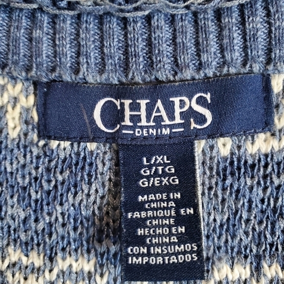CHAPS open front sweater poncho L - Picture 5 of 10